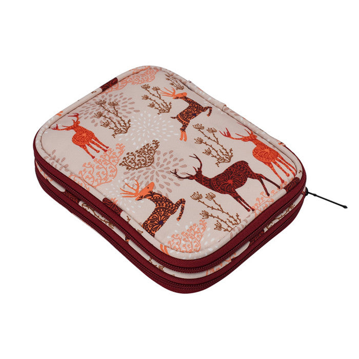 Color Crochet Short Nylon Crochet Tool Double Zipper Crochet Set Storage Bag - LJ Enterprise